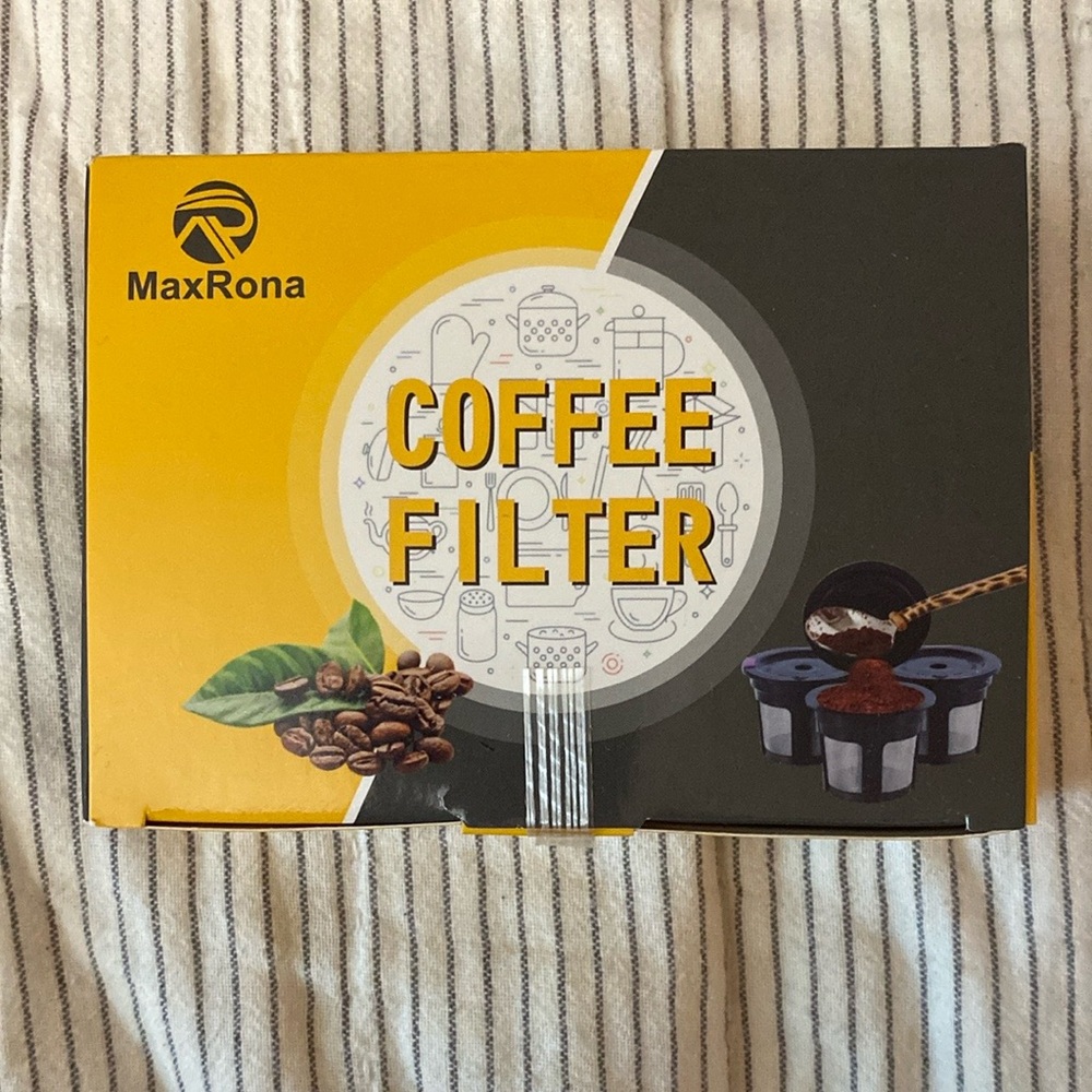 MaxRona Coffee reusable Filter Box & Keurig disposable paper filters